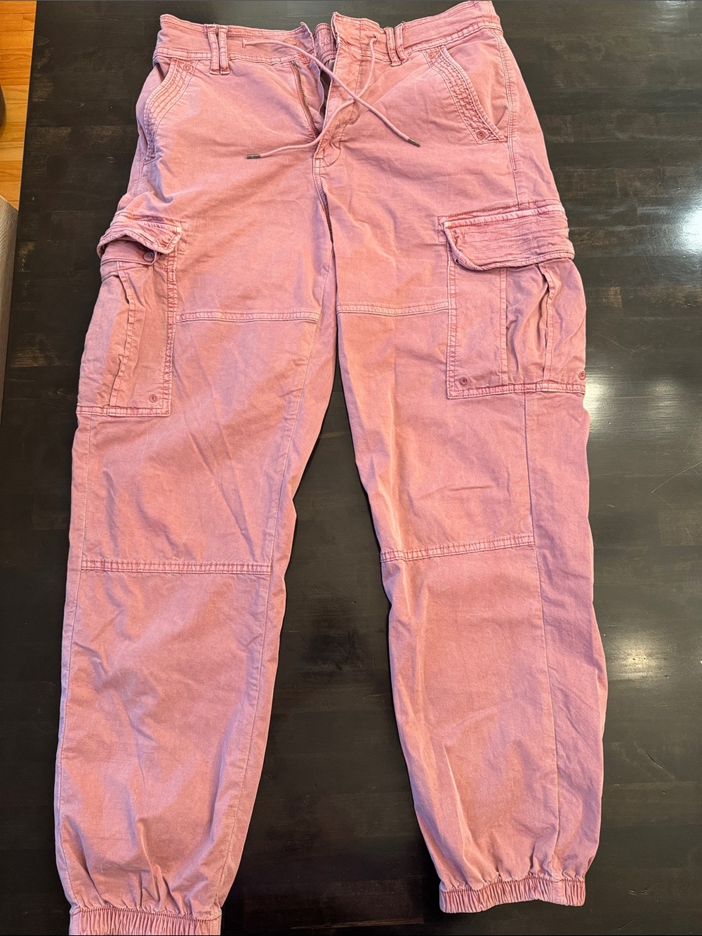 AE Pink Cargo Jogger Pants